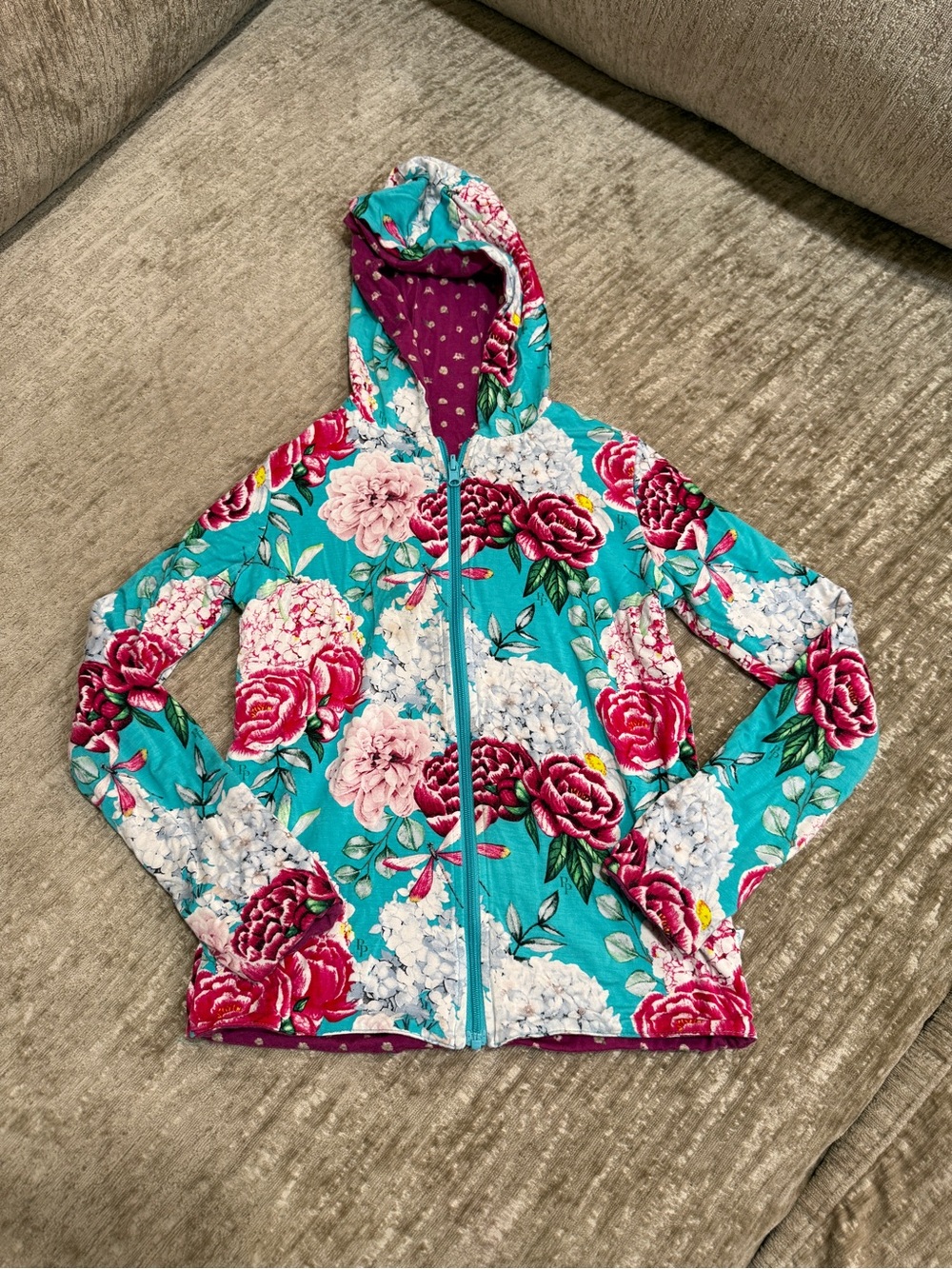 Posh Peanut Reversible Zip Up Jacket Sz 6 Y